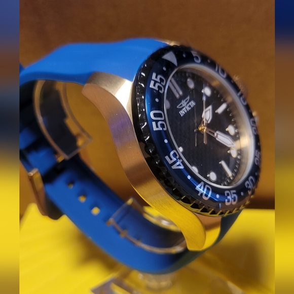 NWT Invicta Pro Diver Mens Watch (39509), 50mm Steel Gold-Tone Case, Blue Band - Picture 4 of 8